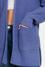 Load image into Gallery viewer, Zenana Waffle Open Front Sweater Cardigan