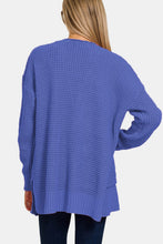 Load image into Gallery viewer, Zenana Waffle Open Front Sweater Cardigan
