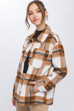 Load image into Gallery viewer, Love Tree Plaid Button Up Shacket
