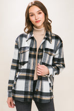 Load image into Gallery viewer, Love Tree Plaid Button Up Shacket
