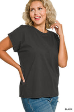 Load image into Gallery viewer, Zenana Rolled Sleeve Top
