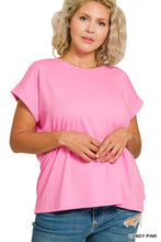 Load image into Gallery viewer, Zenana Rolled Sleeve Top
