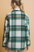 Load image into Gallery viewer, Love Tree Plaid Button Up Shacket
