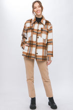 Load image into Gallery viewer, Love Tree Plaid Button Up Shacket
