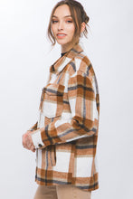 Load image into Gallery viewer, Love Tree Plaid Button Up Shacket
