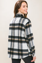 Load image into Gallery viewer, Love Tree Plaid Button Up Shacket
