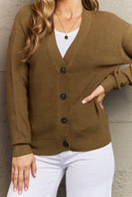 Load image into Gallery viewer, Zenana Kiss Me Tonight Full Size Button Down Cardigan in Olive
