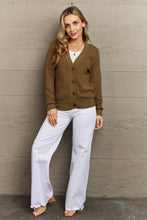 Load image into Gallery viewer, Zenana Kiss Me Tonight Full Size Button Down Cardigan in Olive
