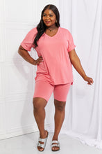 Load image into Gallery viewer, Zenana Full Size Quiet Moments Brushed Lounge Set in Coral

