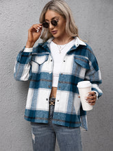Load image into Gallery viewer, Plaid Long Sleeve Shirt Jacket
