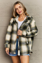 Load image into Gallery viewer, Zenana By The Fireplace Oversized Plaid Shacket in Olive
