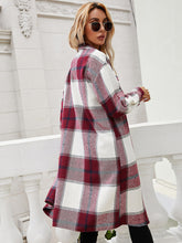 Load image into Gallery viewer, Plaid Longline Shirt Jacket
